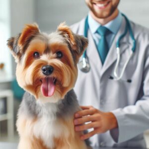 Fröhlicher Hund nach erfolgreicher Behandlung und richtiger Nachsorge bei Diabetes 
