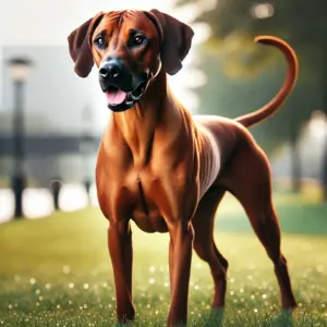 Ein schlanker und eleganter Rhodesian Ridgeback aus der amerikanischen Zuchtlinie