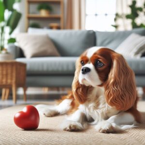 Ein Cavalier King Charles Spaniel wirkt schwach und teilnahmslos was eine Herzinsuffizienz bei Hunden andeuten könnte