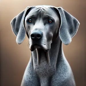 Ein seltener Rhodesian Ridgeback mit einem blaugrauen Fell, stehend in einer natürlichen Umgebung.