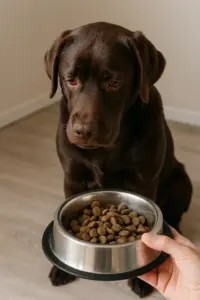 Bei einer Koprophagie kann der Hund oft betroffen von einem Nährstoffmangel sein, z.B. falsches Futter