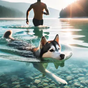 Husky beim Schwimmen – Ausdauertraining im Wasser als effektive Trainingsmethode für Hunde