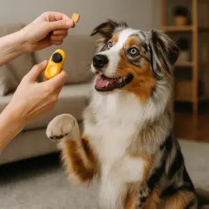Clickertraining mit Australian Shepherd – Grundlagen des Tricktrainings für Hunde mit Belohnung